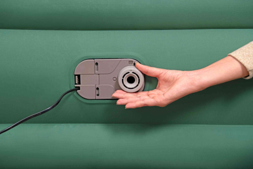 Надувная кровать ToughLite TPU 152х203х46 см, встроенный насос 220V (Bestway 69646 BW)