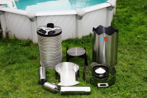 Дровяной водонагреватель для бассейна Termopool Volcano Pro 50 (55 кВт, спираль 37 метров, 24 витка)