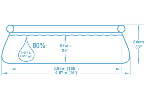 Бассейн надувной Bestway Fast Set Pools 457х84 см + фильтр-насос 2006 л/ч (57313 BW)