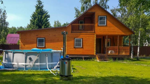 Дровяной водонагреватель для бассейна Termopool Volcano Pro 50 (55 кВт, спираль 37 метров, 24 витка)