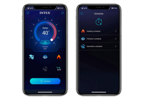 СПА-бассейн Intex PureSpa Chevron Deluxe 124/175х71 см с круговым пузырьковым массажем, хлоргенератор (28446)