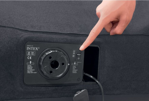 Надувной матрас Pillow Rest Classic Bed 99х191х23 см, встроенный насос (Intex 66779)