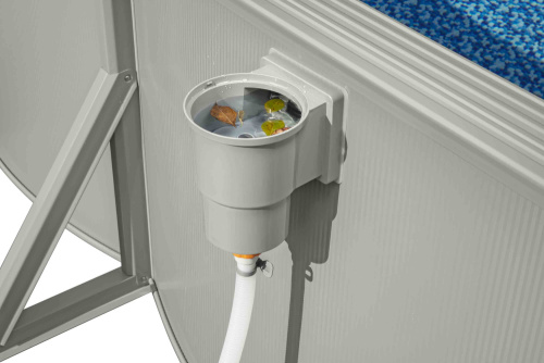 Cтальной бассейн Bestway Hydrium Oval Pool 500х360х120 см + песочный ф/насос 3028 л/ч, лестница, тент, подстилка (56586 BW)