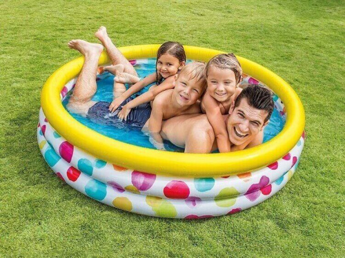 Детский надувной бассейн 147х33 см "Геометрия" 330 л, от 2 лет (Intex 58439)