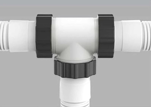 Т-образный тройник-соединитель для подключения шлангов 38 мм, 1 1/2" (10356)