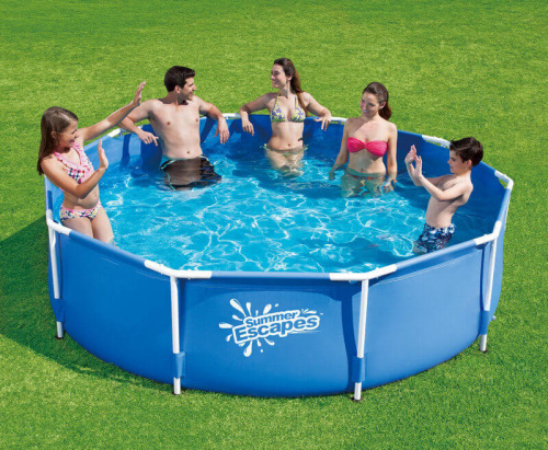 Каркасный бассейн Polygroup Summer Escapes 305х107 см + лестница, настил, тент (P20-1042-Z)