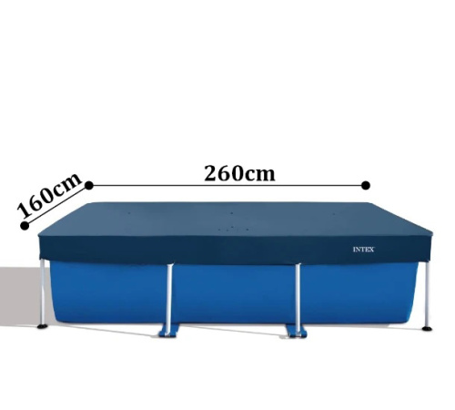 Тент для каркасного бассейна Rectangular Frame Pools 260х160 см (Intex 28036)