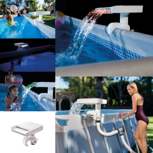 Водопад для бассейна с цветной LED-подсветкой (Intex 28090) Водопад для бассейна с цветной LED-подсветкой (Intex 28090)