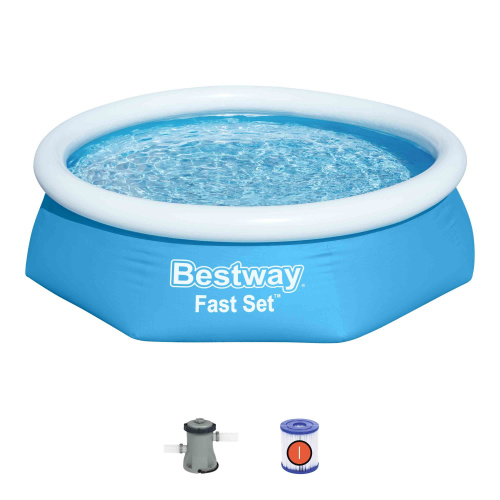 Бассейн надувной Bestway Fast Set Pools 244х61 см + фильтр-насос 1249 л/ч (57450 BW) Бассейн надувной Bestway Fast Set Pools 244х61 см + фильтр-насос 1249 л/ч (57450 BW)