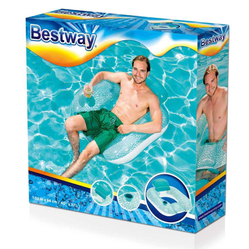 Надувной круг-кресло 102х94 см с подстаканником (Bestway 43097 BW) 