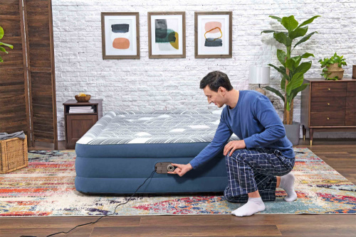 Надувная кровать Tritech Fashion Flock 203х152х46 см, встроенный насос 220V (Bestway 6713C BW) Надувная кровать Tritech Fashion Flock 203х152х46 см, встроенный насос 220V (Bestway 6713C BW)