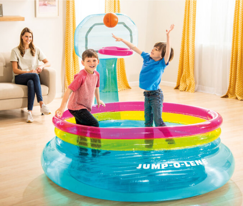 Надувной батут 196х180х152 см, от 3 до 6 лет (Intex 48265)