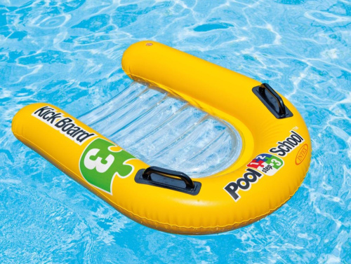 Надувной плот 79х76 см с ручками "Школа плавания", от 3 лет (Intex 58167)
