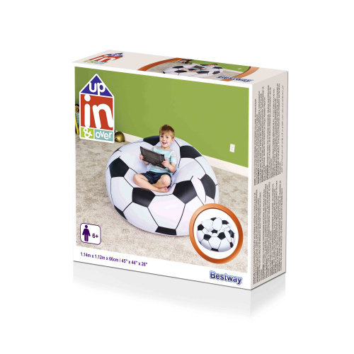 Кресло надувное "Футбольный мяч" Beanless Soccer Ball Chair 114х112х66 см (Bestway 75010 BW)