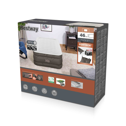 Надувная кровать Fortech Airbed 97х191х46 см, встроенный насос 220V (Bestway 69048 BW)