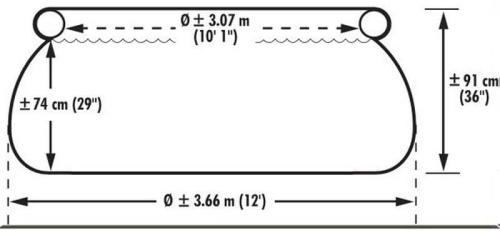 Бассейн надувной Intex Easy Set 366х91 см (28144)