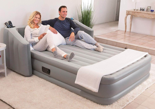 Надувная кровать Tritech Fullsleep Wingback 196х233х80 см, встроенный насос 220V (Bestway 67620 BW)