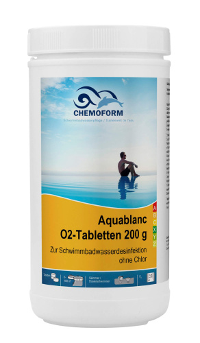 Аквабланк О2 (активный кислород) для дезинфекции воды в бассейнах в таблетках по 200 г, 1 кг, Chemoform (0592001) Аквабланк О2 (активный кислород) для дезинфекции воды в бассейнах в таблетках по 200 г, 1 кг, Chemoform (0592001)