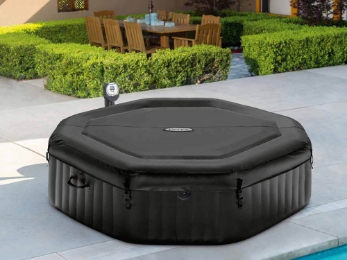 СПА-бассейн Intex Jet&Bubble Deluxe 150/201х71 см, восьмигранный, гидромассаж+пузырьк., хлорогенератор (28454)