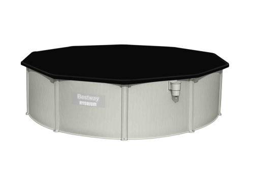 Стальной бассейн Bestway Hydrium Pool Set 460х120 см + песочный ф/насос 5678 л/ч, лестница, тент, подстилка (56384 BW)