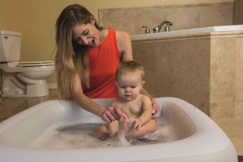 Детский надувной бассейн 86х86х25 см с надувным дном, до 3 лет (Bestway 51116 BW)