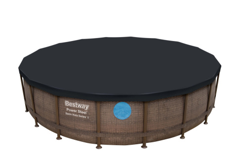 Каркасный бассейн Bestway "Ротанг", 549х122 см + фильтр-насос 5678 л/ч, тент, лестница (56977)
