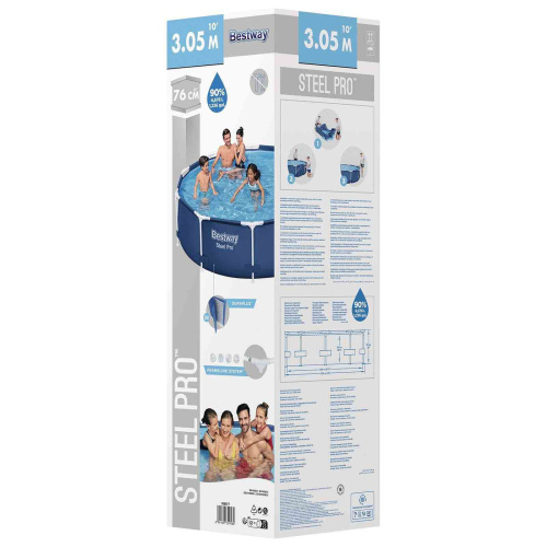 Каркасный бассейн Bestway Steel Pro 305х76 см (56677 BW) Каркасный бассейн Bestway Steel Pro 305х76 см (56677 BW)
