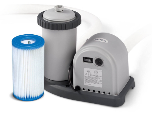 Каркасный бассейн Intex Prism Frame 610x132 см + фильтр-насос 5678 л/ч, лестница, тент, подстилка (26756)