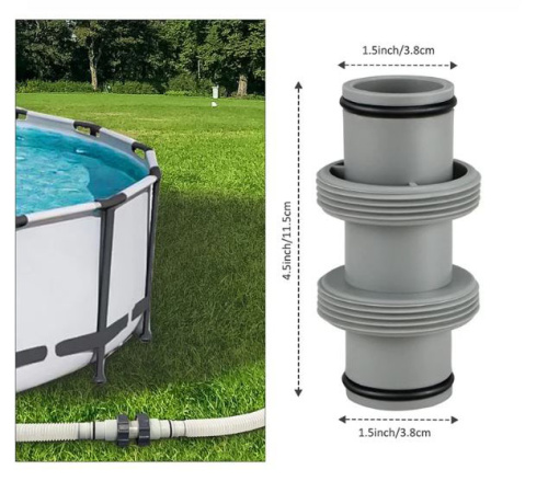 Соединитель для шлангов 38 мм, 1 1/2" с гайкой 50 мм (10357)