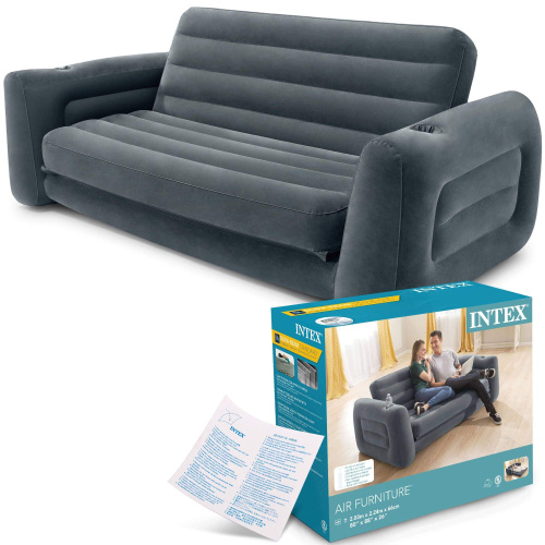 Надувной диван-трансформер Pull-Out Sofa, 203х224х66 см (Intex 66552)