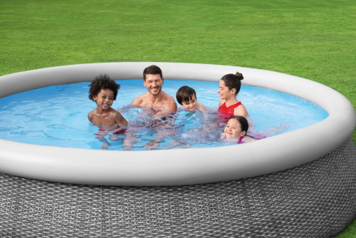 Бассейн надувной Bestway Fast Set Pools "Ротанг" 366х76 см (57443 BW) Бассейн надувной Bestway Fast Set Pools "Ротанг" 366х76 см (57443 BW)