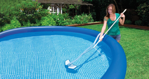 Набор для чистки бассейна от 549 см (сачок, щетка, вакуумная насадка) (Intex 29057)