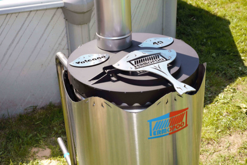 Дровяной водонагреватель для бассейна Termopool Volcano Pro 40 (45 кВт, спираль 31 метр, 20 витков)