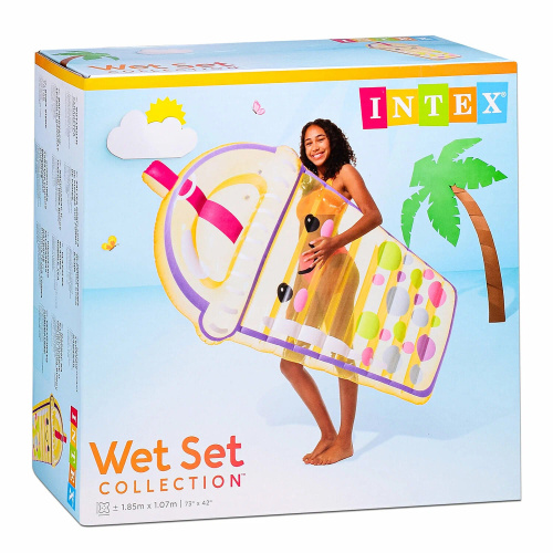 Надувной матрас-плот для плавания "Boba Duddy", 173х99х20 см, до 100кг (Intex 58738)