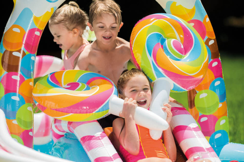 Игровой центр 295х191х130 см "Candy Zone" с горкой, от 3 лет (Intex 57149)