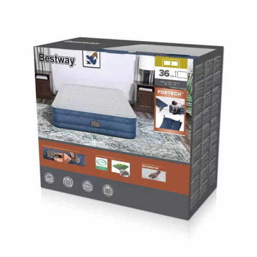 Надувная кровать Fortech 203х152х36 см, встроенный насос 220V (Bestway 69135 BW)
