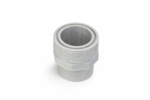 Переходник-адаптер 2" х 1 1/2", с шланга 38 мм под гайку и соединения 1 1/2 дюйма (D12)