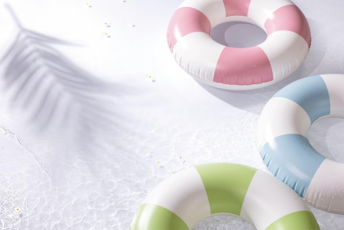 Надувной круг 91 см "Домик у моря", от 9 лет, 3 цвета (Intex 59271)