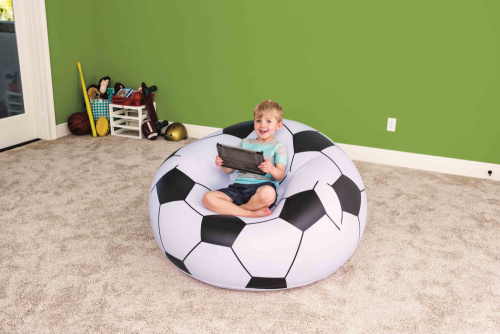 Кресло надувное "Футбольный мяч" Beanless Soccer Ball Chair 114х112х66 см (Bestway 75010 BW)