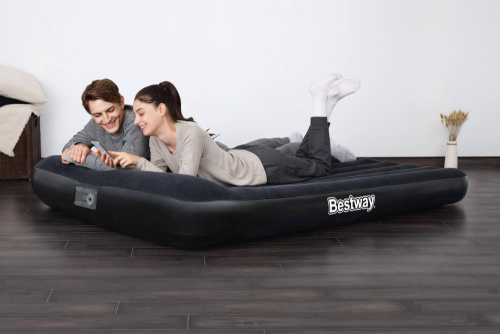 Надувной матрас Tritech 203x152x30 см, с подголовником и встроенным насосом (Bestway 67464 BW) Надувной матрас Tritech 203x152x30 см, с подголовником и встроенным насосом (Bestway 67464 BW)