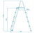 Лестница для бассейнов до 132 см, 4 ступеньки, с площадкой, с защитой (Intex 28077)