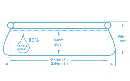 Бассейн надувной Bestway Fast Set Pools 244х66 см (57265/57008 BW)