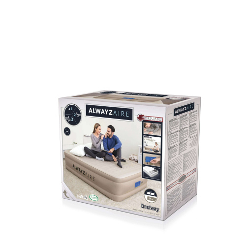 Надувная кровать AlwayzAire Fortech 152х203х51 см, встроенный насос 220V с автоподкачкой (Bestway 69037 BW) Надувная кровать AlwayzAire Fortech 152х203х51 см, встроенный насос 220V с автоподкачкой (Bestway 69037 BW)