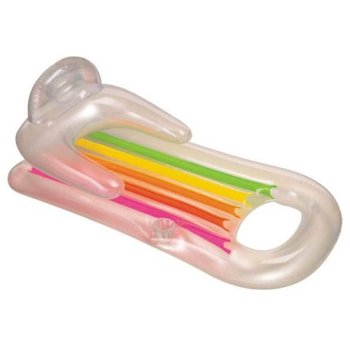 Надувной матрас-кресло для плавания 160х85 см, с окном, 2 цвета (Intex 58802)