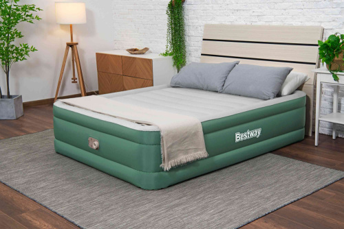 Надувная кровать ToughLite TPU 152х203х46 см, встроенный насос 220V (Bestway 69646 BW)