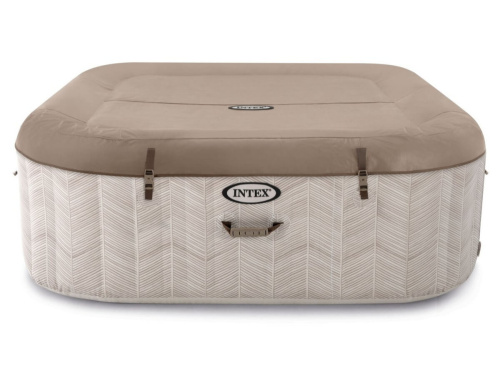 СПА-бассейн Intex PureSpa Chevron Deluxe 145/196х71 см с круговым пузырьковым массажем, хлоргенератор (28472)