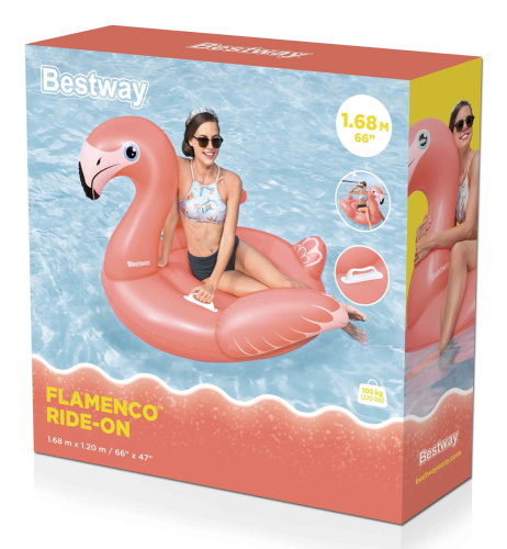 Надувная игрушка-наездник 148x127x99 см "Фламинго" (Bestway 41526 BW)