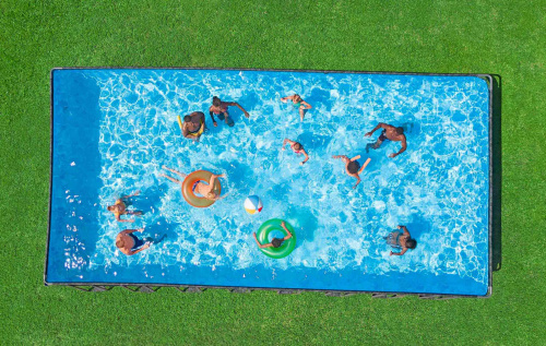 Каркасный бассейн Bestway APX 365, 956х488х132 см + песочный фильтр-насос 8327 л/ч, тент, лестница, наполнитель Polysphere (561KJ BW)