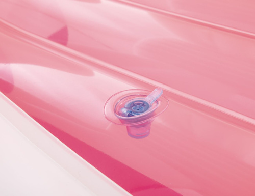 Надувной шезлонг с навесом "Розовый рай", 244х119х97 см, до 100 кг (Intex 57804)