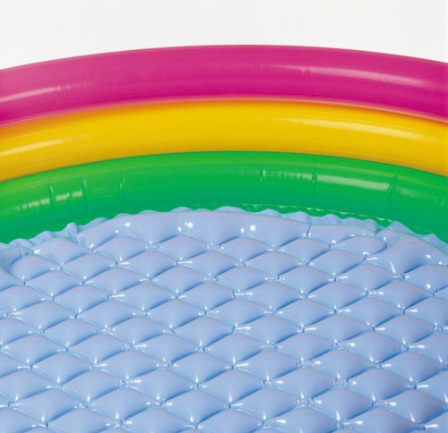 Детский надувной бассейн 147х33 см "Радуга" 275 л, от 2 лет, надувное дно (Intex 57422)